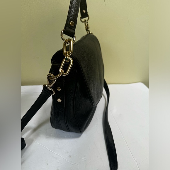 Kate Spade Mulberry Street Alicia Leather Shoulder Crossbody Saddle Bag Flap Blk - Picture 8 of 15